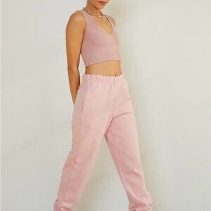 Blush Pink Women's Jogger Pants